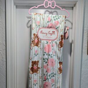 Charming Coquette Plush Teddy Bear Throw